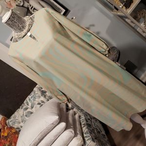 Tahari Taupe/Mint Career Dress